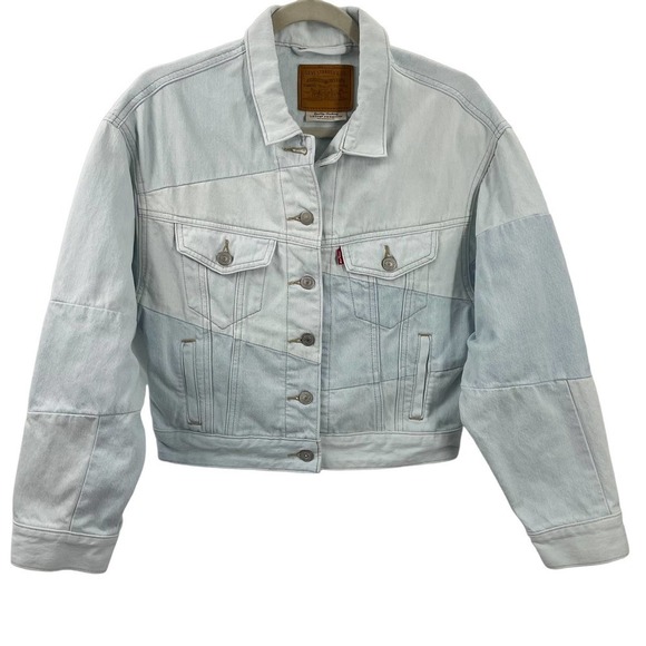 Levi’s XS Premium Slouch Pieced Trucker Jacket Light Wash 37782-0000 - Picture 3 of 9